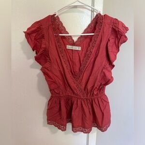 Abercrombie and Fitch Embroidered V Neck